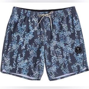 Vissla Botanica Ecolastic 16.5" Board Shorts Men's Sz Large - Graphite Floral